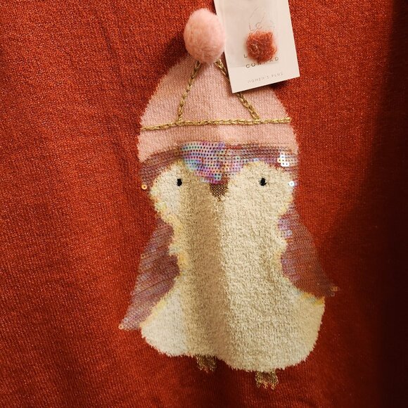 LC Lauren Conrad Sixe 3X Holiday Sequin Penguin Long Sleeve Tunic Sweater NWT - Picture 6 of 12